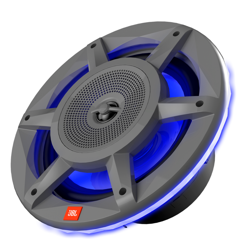 JBL STADIUM MARINE 82M Premium Convertible 3-Way Marine Speaker With RGB Lighting (Gray) - 8"