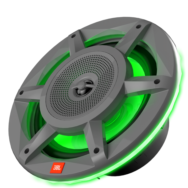 JBL STADIUM MARINE 82M Premium Convertible 3-Way Marine Speaker With RGB Lighting (Gray) - 8"