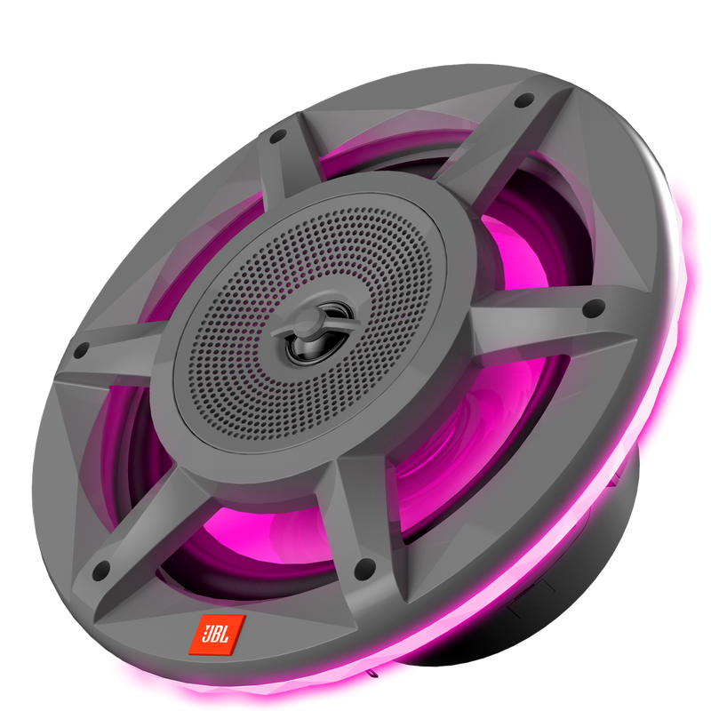JBL STADIUM MARINE 82M Premium Convertible 3-Way Marine Speaker With RGB Lighting (Gray) - 8"