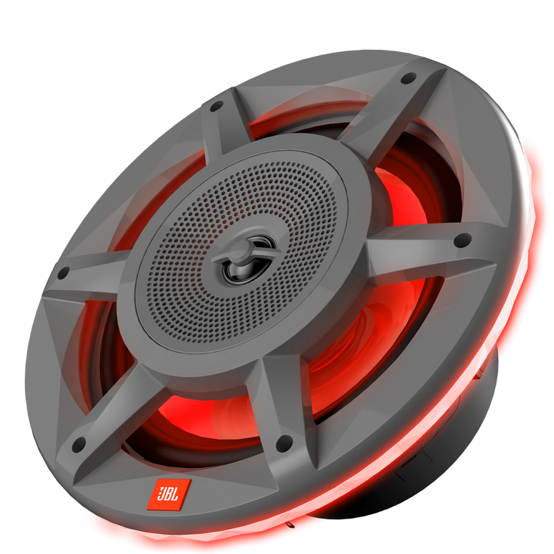 JBL STADIUM MARINE 82M Premium Convertible 3-Way Marine Speaker With RGB Lighting (Gray) - 8"