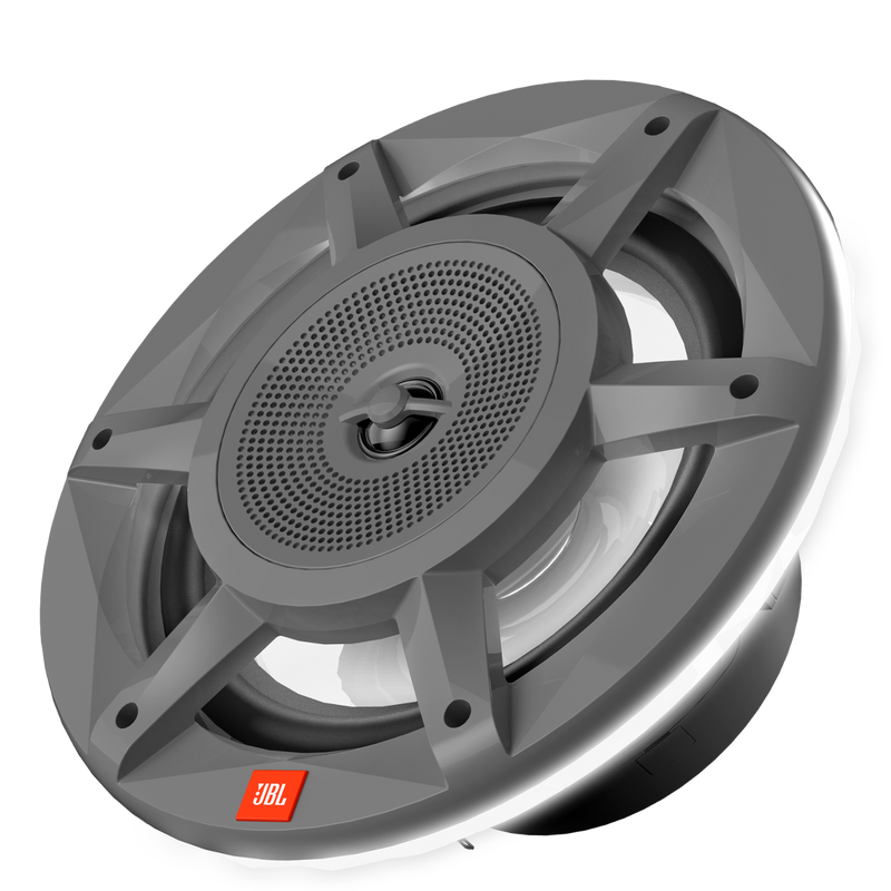 JBL STADIUM MARINE 82M Premium Convertible 3-Way Marine Speaker With RGB Lighting (Gray) - 8"