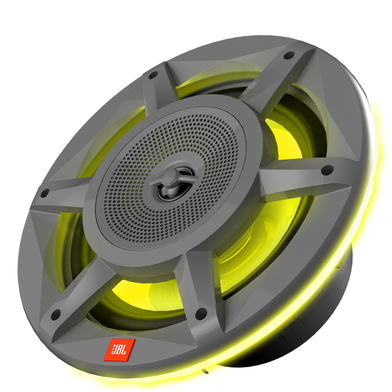 JBL STADIUM MARINE 82M Premium Convertible 3-Way Marine Speaker With RGB Lighting (Gray) - 8"