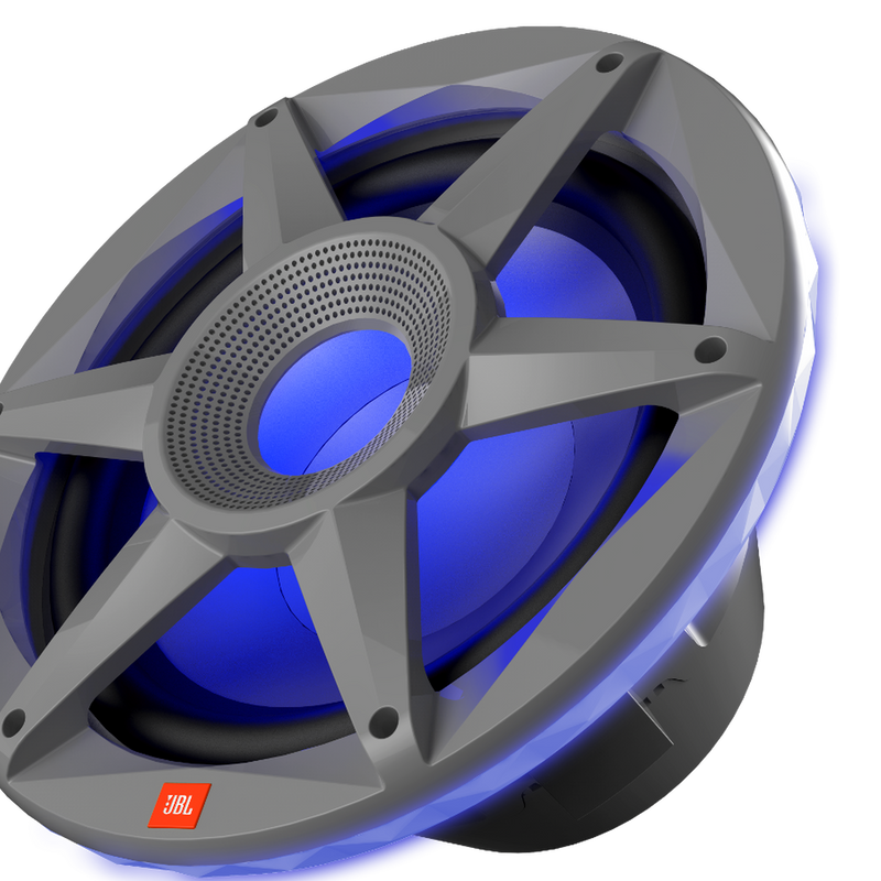 JBL STADIUM MARINE 102 Premium Free Air Subwoofer With SSI RGB Lighting (Gray) - 10"
