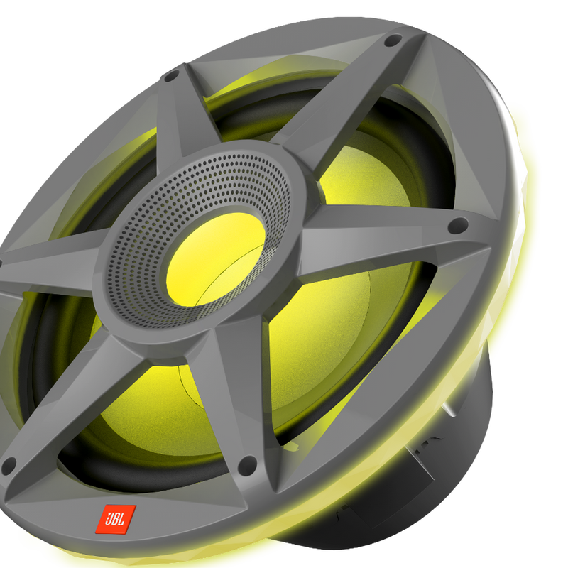 JBL STADIUM MARINE 102 Premium Free Air Subwoofer With SSI RGB Lighting (Gray) - 10"