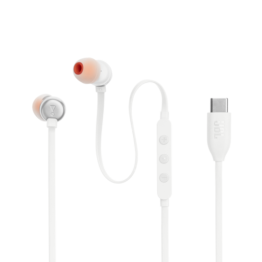 JBL TUNE 310C Wired In-Ear USB-C Headphones (White)