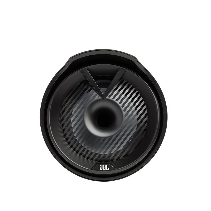 JBL TOWER X MARINE MT8HLB Enclosed Two-Way Marine Audio Tower Speaker With 1" Horn Loaded Compression Tweeter (Black) - 8"