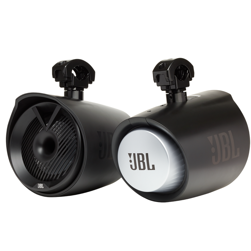 JBL TOWER X MARINE MT8HLB Enclosed Two-Way Marine Audio Tower Speaker With 1" Horn Loaded Compression Tweeter (Black) - 8"