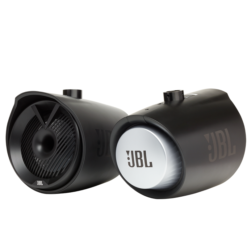 JBL TOWER X MARINE MT8HLB Enclosed Two-Way Marine Audio Tower Speaker With 1" Horn Loaded Compression Tweeter (Black) - 8"