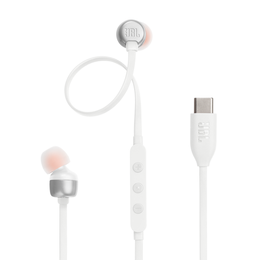 JBL TUNE 310C Wired In-Ear USB-C Headphones (White)