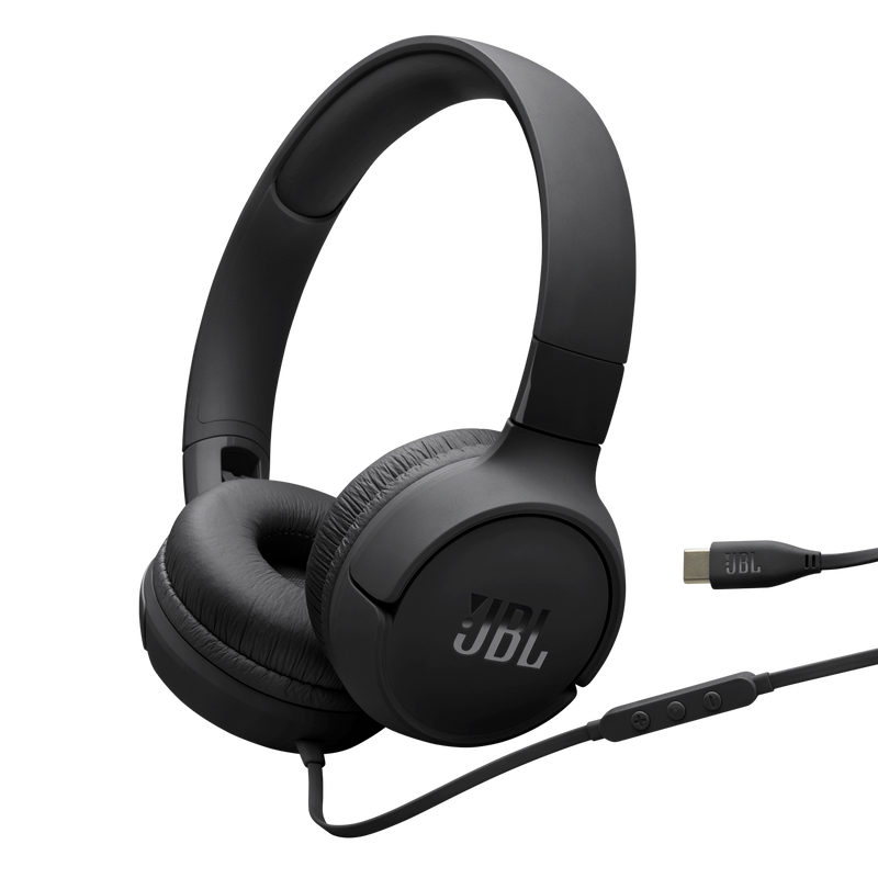 JBL TUNE 520C USB-C Wired On-Ear Headphones (Black)