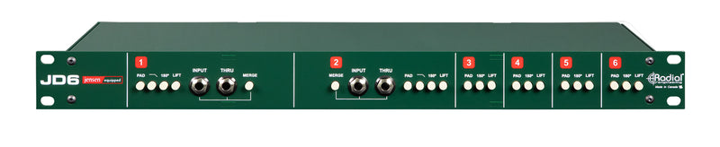 Radial Engineering JD6 High Performance 6-Channel Rackmount Direct Box