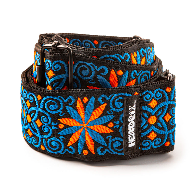 Dunlop JH25 Jimi Hendrix Guitar Strap (Blacklight Fillmore Blue Strap)