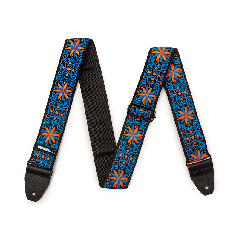 Dunlop JH25 Jimi Hendrix Guitar Strap (Blacklight Fillmore Blue Strap)