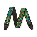 Dunlop JH27 Jimi Hendrix Guitar Strap (Blacklight Love Drops Blue Strap)