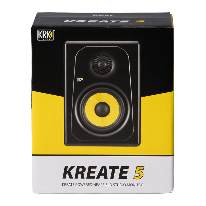 KRK KREATE 5 Active Two-Way Studio Reference Monitor (Black, Single) - 5"