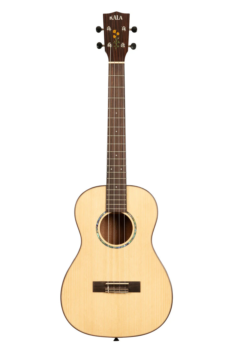 Kala KA-20TH-SQS-B 20th Anniversary Solid Spruce Top Quilted Sapele Baritone Ukulele
