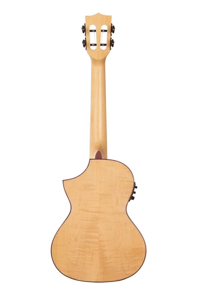 Kala KA-ASFM-T-CE All Solid Flame Maple Cutaway Tenor Ukulele