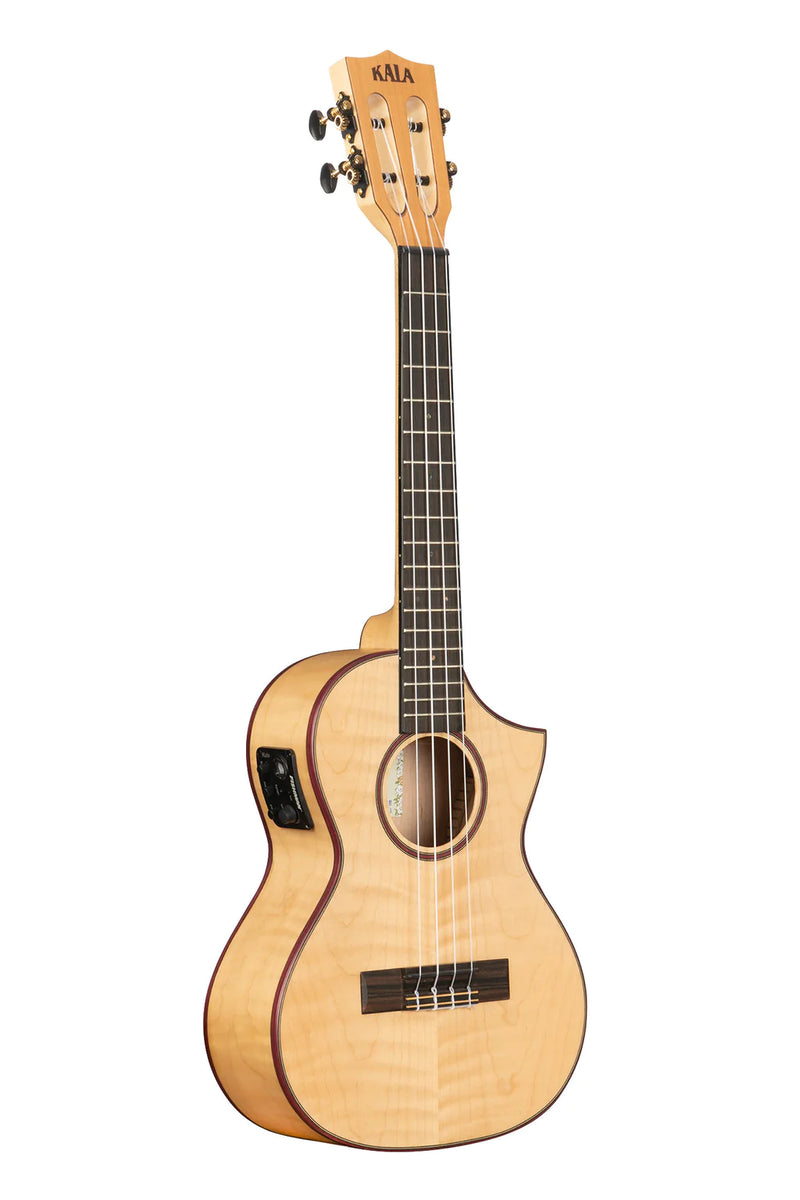 Kala KA-ASFM-T-CE All Solid Flame Maple Cutaway Tenor Ukulele