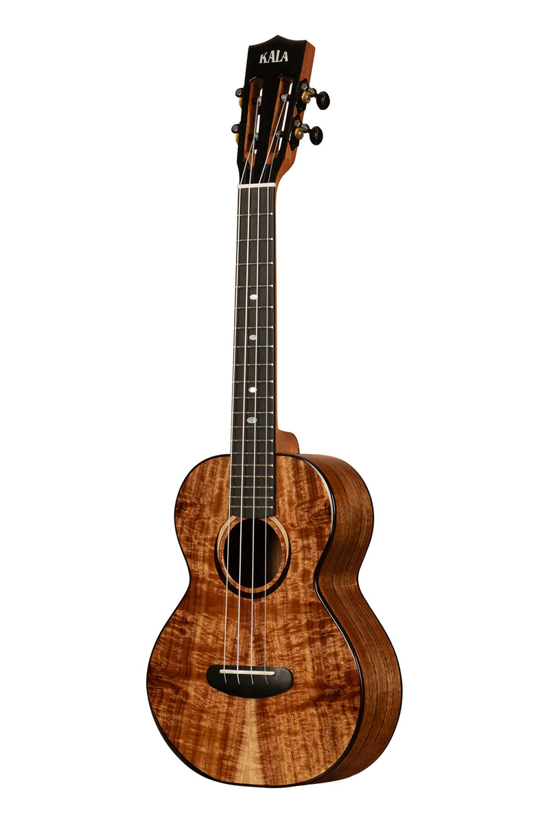 Kala KA-CT-SA-TG-BAG Contour All Solid Gloss Acacia Tenor Ukulele with Bag