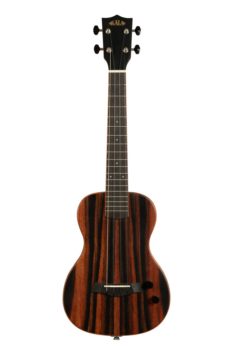 Kala KA-SB-EBY-T Solid Body Electric Striped Ebony Tenor Ukulele