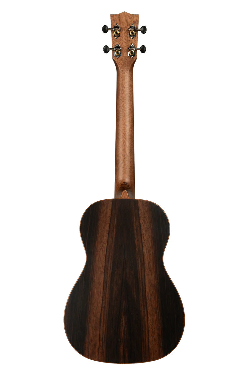 Kala KA-SSEBY-B Solid Spruce Top Striped Ebony Baritone Ukulele