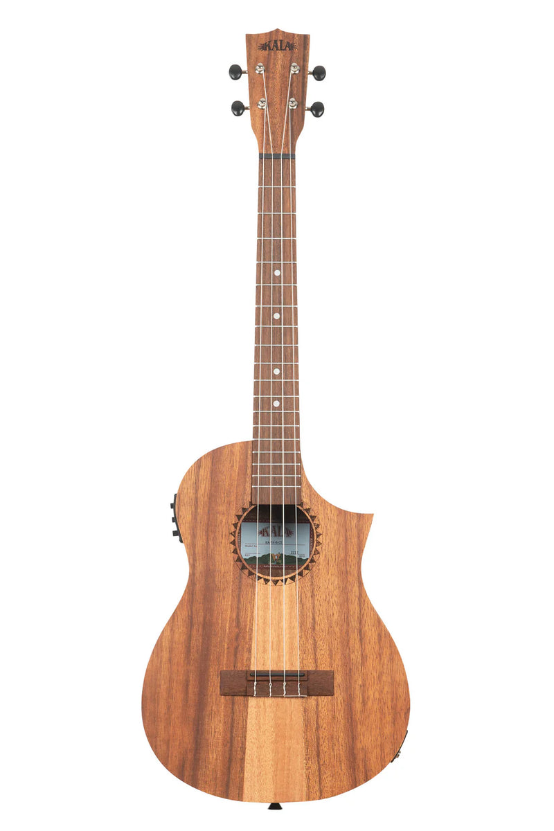 Kala KA-TK-B-CE Teak Tri-Top Baritone Ukulele