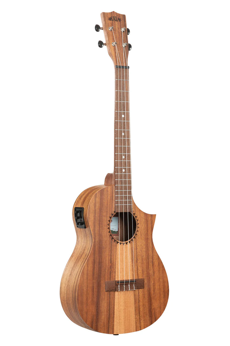 Kala KA-TK-B-CE Teak Tri-Top Baritone Ukulele