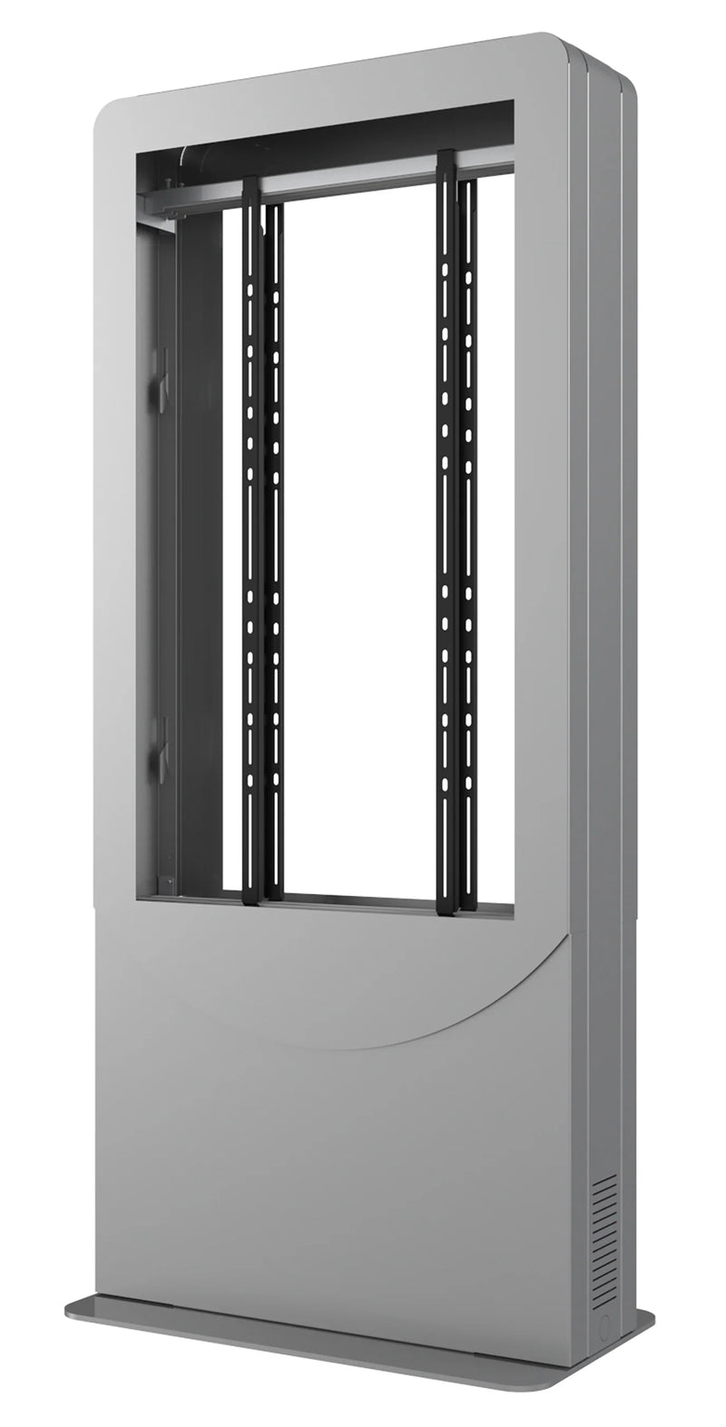 Peerless-AV KIPC2555B-S Floorstanding Back-to-Back Portrait Kiosk for Two 55" Displays up to 1.81" Deep (Silver)
