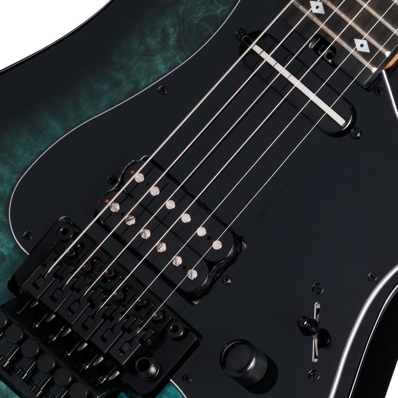 Kramer VOLANTE QUILT HSFR Electric Guitar (Aqua Burst)