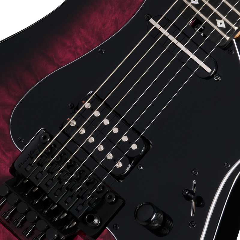 Kramer VOLANTE QUILT HSFR Electric Guitar (Magenta Burst)