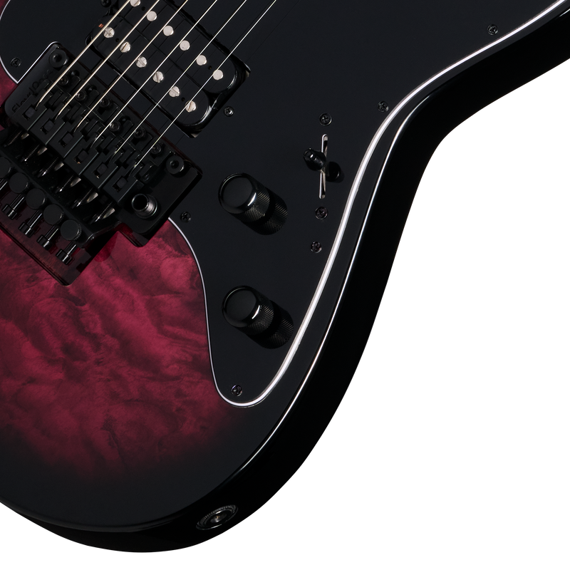 Kramer VOLANTE QUILT HSFR Electric Guitar (Magenta Burst)