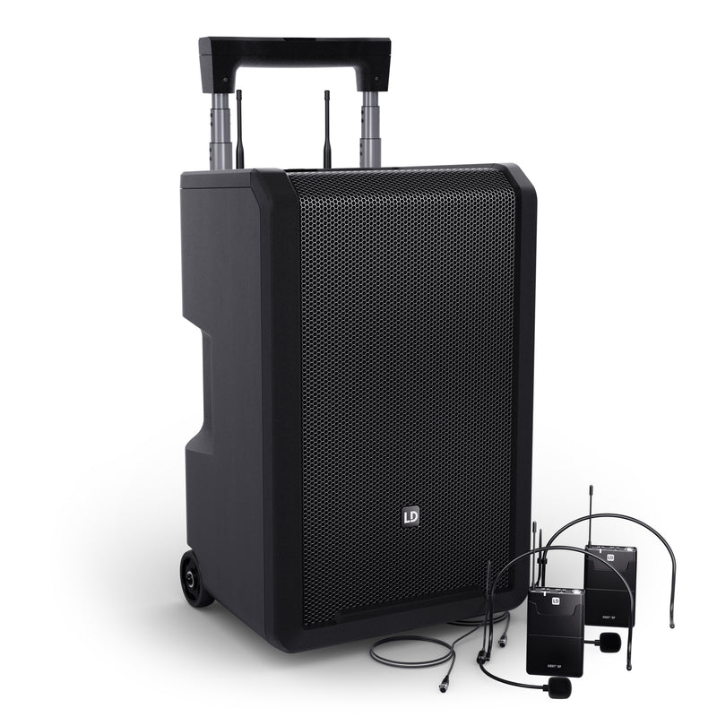 Systèmes LD Anny® 10 BPH2 B5.1 Système PA portable à batterie portable avec des microphones de mélangeur et de casque (incl. BodyPacks) - 10 "