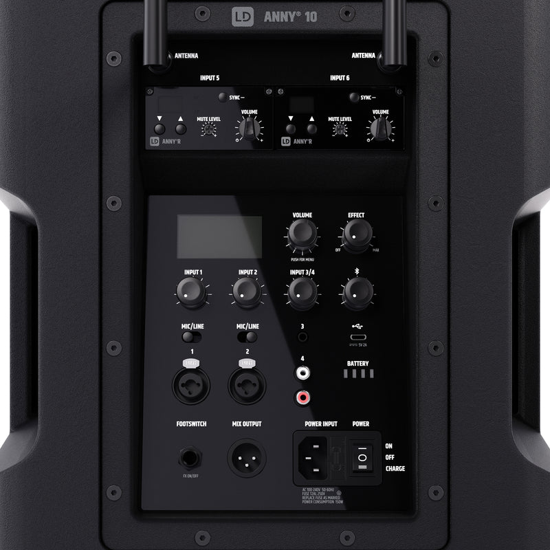 LD Systems ANNY® 10 HBH 2 B5.1 (USA Version) Portable Battery-Powered Bluetooth PA Systems - 10"