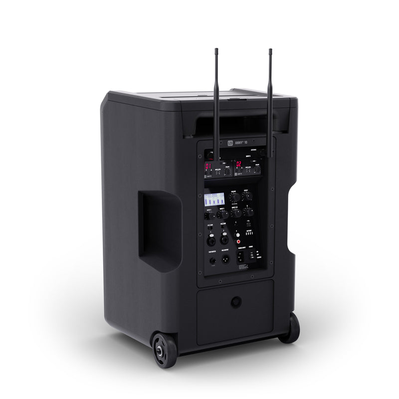 LD Systems ANNY® 10 HHD 2 B5.1 Portable battery-powered Bluetooth® PA System With Mixer And Wireless Handheld Microphones - 10"