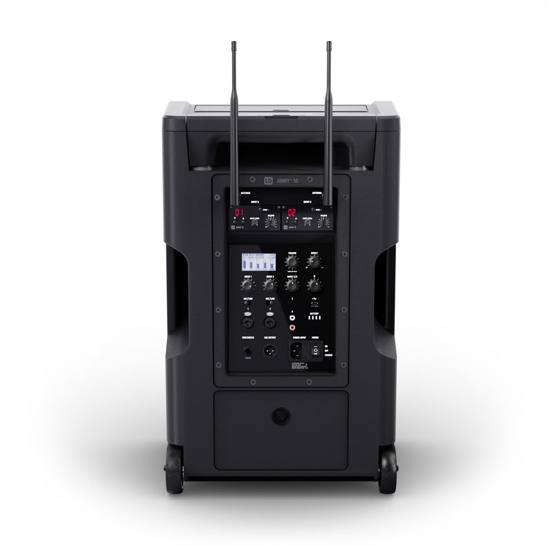 LD Systems ANNY® 10 HHD 2 B5.1 Portable battery-powered Bluetooth® PA System With Mixer And Wireless Handheld Microphones - 10"
