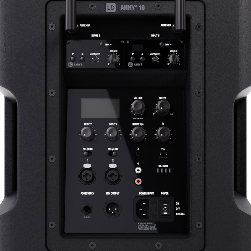 LD Systems ANNY® 10 HHD 2 B5.1 Portable battery-powered Bluetooth® PA System With Mixer And Wireless Handheld Microphones - 10"