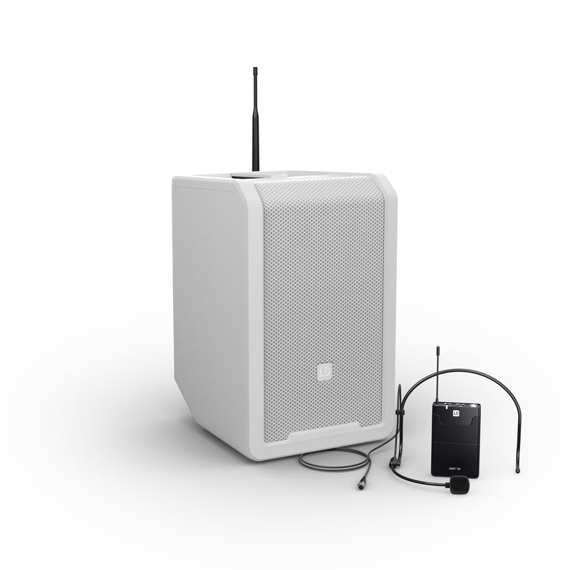 LD Systems ANNY® 8 BPH B4.7 W Portable Battery-Powered Bluetooth PA Loudspeaker (Pure White) - 8"