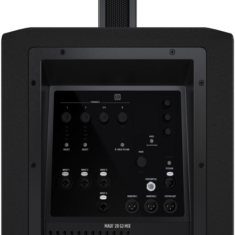 LD Systems MAUI® 28 G3 MIX Compact Cardioid Column PA System with Digital Mixer (Black)