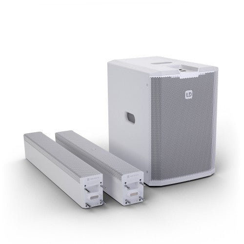 Systèmes LD Maui 11 G3 Système PA à colonne cardioïde portable (blanc)