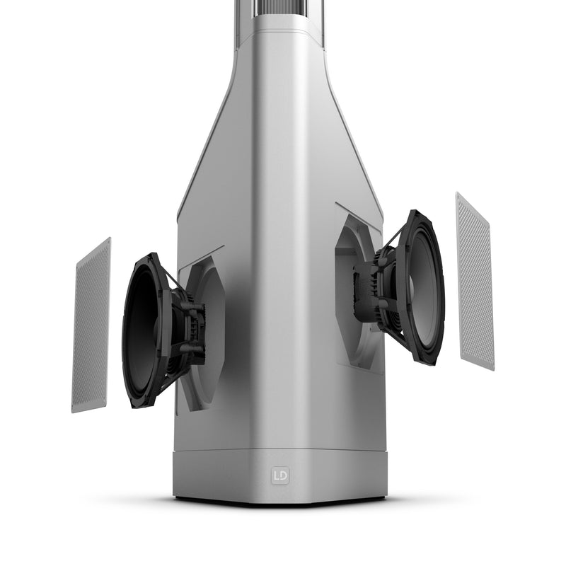 LD Systems MAUI P900 G Powered Column PA System by Porsche Design Studio (Platinum Grey)