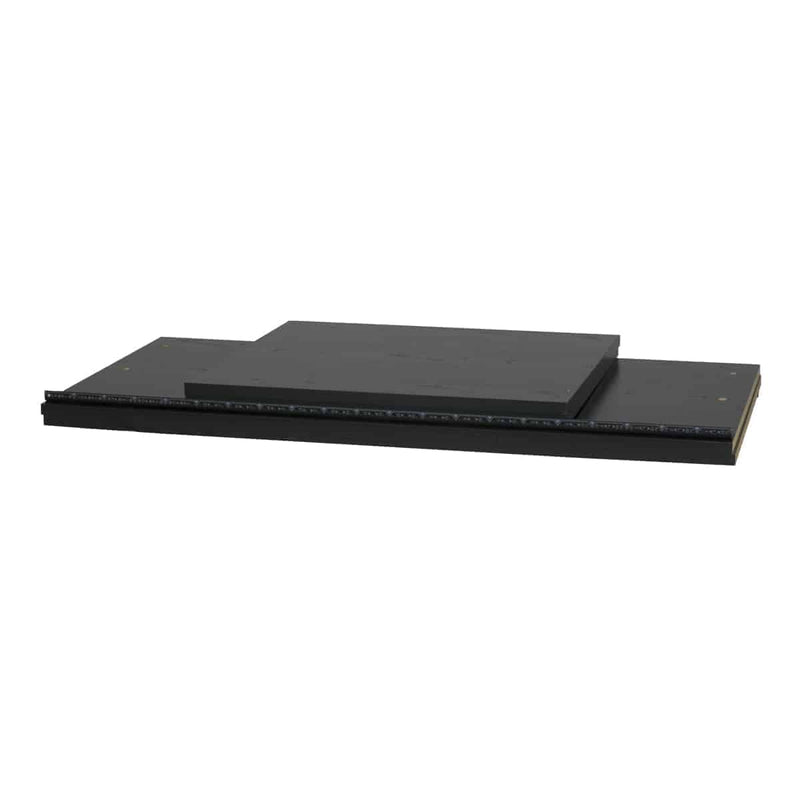 Lowell LLR-1218-B Laminated AV Rack (Woodgrain Black)