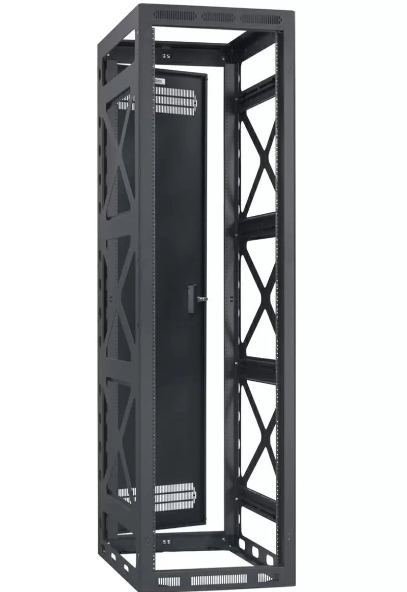 Lowell LSGR-4427 Seismic Rated Gangable AV Rack with Rear Door - 44U x 27"D
