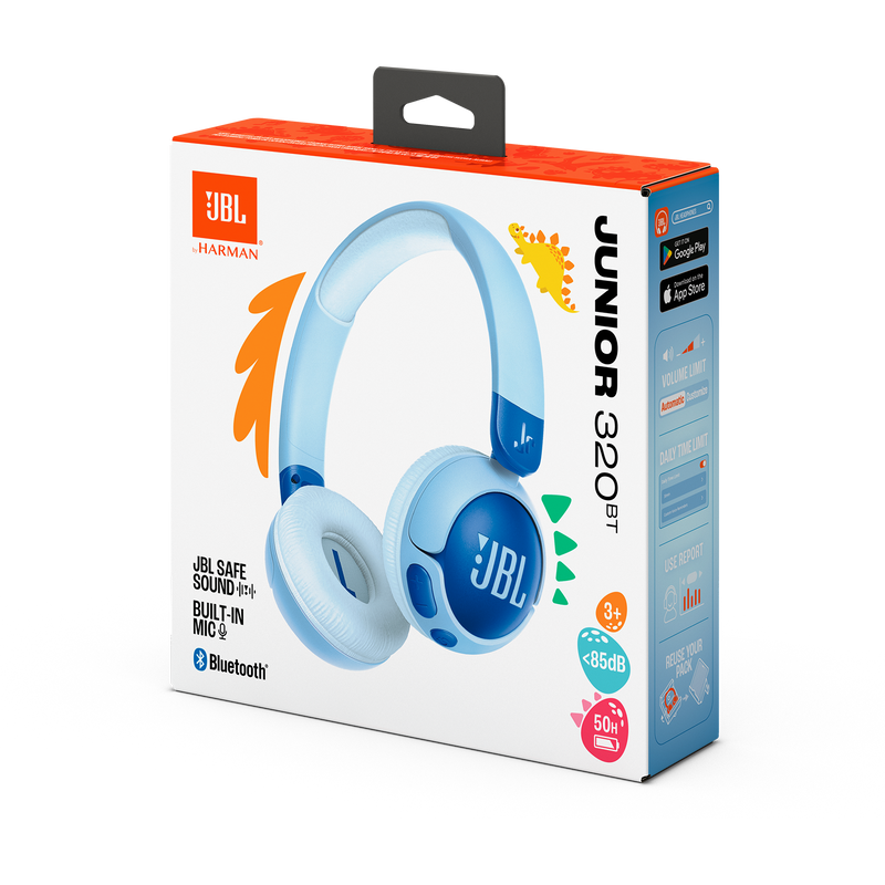 JBL JUNIOR 320BT Wireless On-Ear Headphones (Blue)