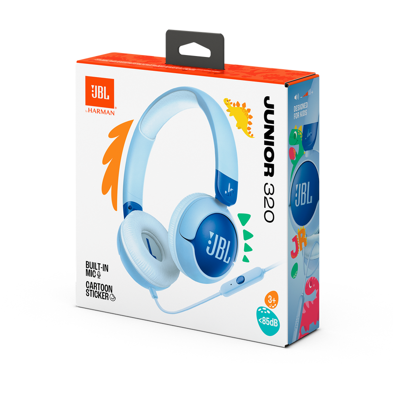 JBL JUNIOR 320 Wired On-Ear Headphones (Blue)