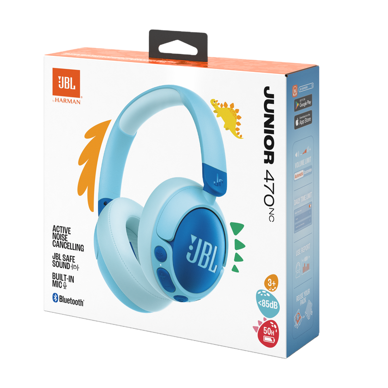 JBL JUNIOR 407NC Wireless Noise-Cancelling Over-Ear Headphones (Blue)