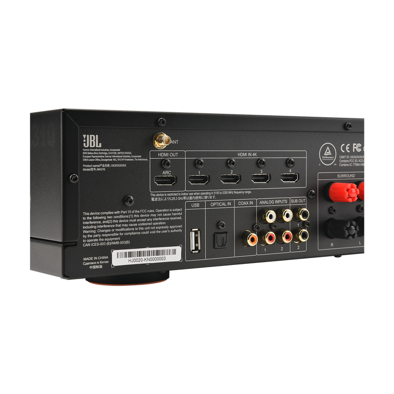 JBL MA310 5.2-Channel 4K A/V Receiver (White)