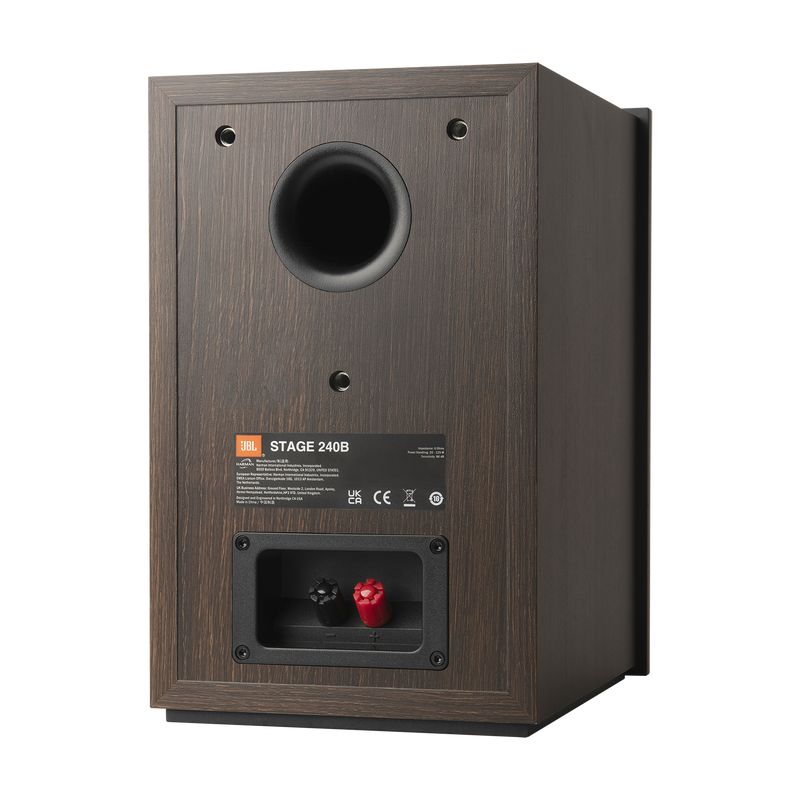 JBL STAGE 240B 2-Way Surround/Bookshelf Loudspeaker (Pair, Espresso) - 4.5"