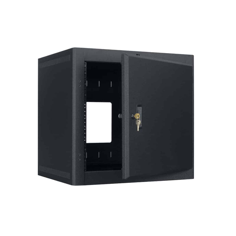 Lowell LWER-1018 Stationary Wall Rack with Door - 10U x 18"D