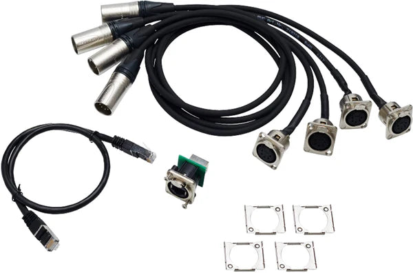 MA LIGHTING MA210629 5 broches XLR Rack Mount Kit Adapter Câbles de câble pour le nœud 4port