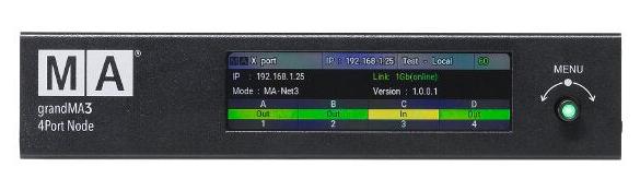 MA Lighting MA4010516 NODE 4PORT pour convertir Ethernet en données DMX